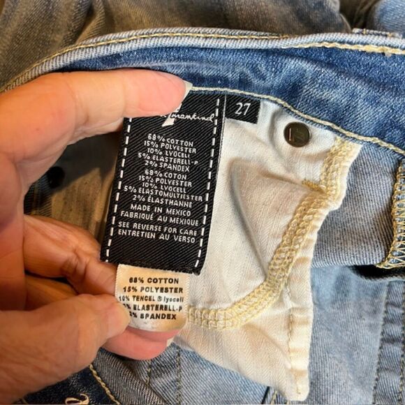 7 for All Mankind Women's Jive Jeans Medium Wash Light Thigh Size Slim 27 - Picture 7 of 9